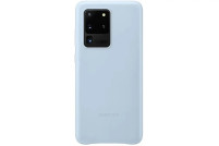 Луксозен гръб от естествена кожа оригинален EF-VG988LLEGEU за Samsung Galaxy S20 Ultra G988 светло син